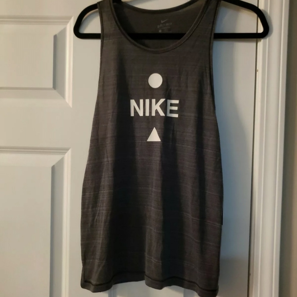 Nike Women's Dri-Fit Grey Tank Large